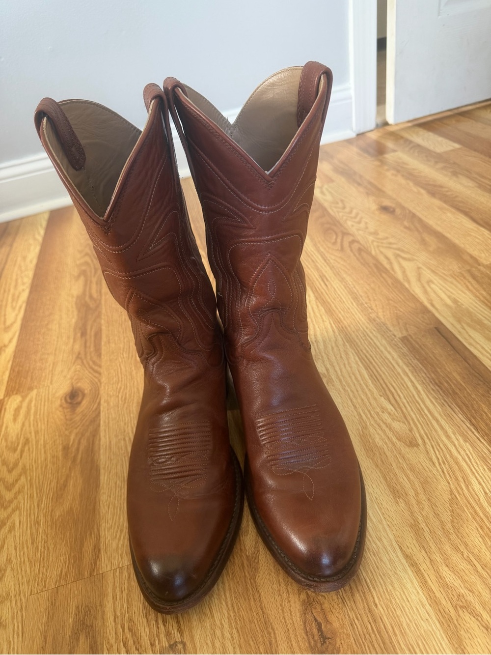 Tecovas Chestnut Brown Leather Cowboy Boots